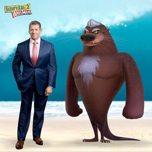 Vince McMahon as a mammoth in Surf's Up 2: WaveMania