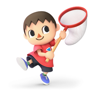 Male Villager's artwork of Super Smash Bros. Ultimate.