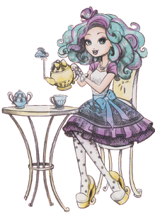 Madeline Hatter and Tea Book Art