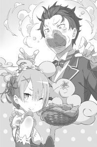 ReZero Volume 3 Ram feeding Subaru Illustration