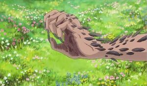 Howl's arm after using it for magic.