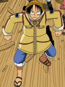 Luffy's outfit during the Ice Hunter Arc.