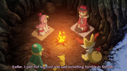 Serena telling Clemont and Bonnie about her agument with Ash