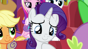 Rarity touched by Spike's song MLPBGE