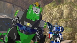 Grimlock, Laserbeak and Strongarm