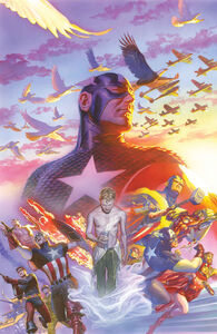 Marvel 75th Anniversary, art of Captain America.
