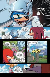 Sonic being infected by the metal virus