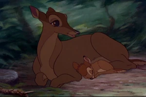 Bambi's mother with her newborn son