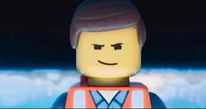 Emmet's heroic grin