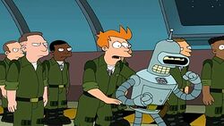 Fry and Bender in the army.