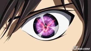 Lelouch using his Geass.