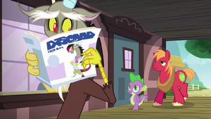 Spike and Big McIntosh approach Discord S6E17