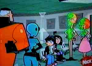 Danny Fenton and Sam Manson getting in trouble with their parents.