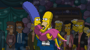 Homer and Marge dancing