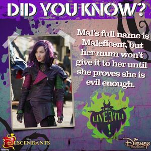 Descendants, Mal - Did You Know