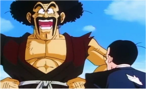 Mr. Satan lies about defeating Cell