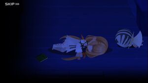 Strelitzia and her Chirithy fatally injured.