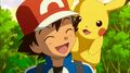 Ash's Laughing with Pikachu