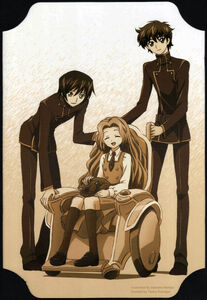 CODE GEASS Lelouch, Suzaku, Nunally portrait