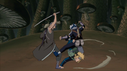 Minato saving Kakashi.