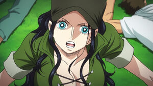 Nico Robin shocked by Pure Gold appearance