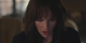 Once Joyce finishes tracing the image, she is shocked to see what she's drawn.