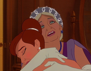 Anastasia reuniting with her grandmother