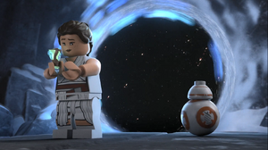 As Rey examines the key, it opens a gateway in the Force.