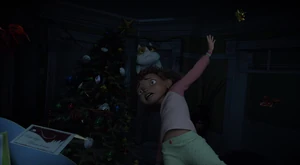 Tip and Pig floating in the midair.