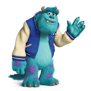 Promo art of Sulley, as he appears in Monsters University as an 18-year-old college student