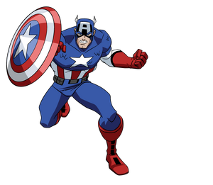Captain America in The Avengers: Earth's Mightiest Heroes.