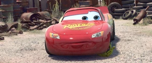 Lightning learning from Mater that he's in a small, forgotten town called Radiator Springs.
