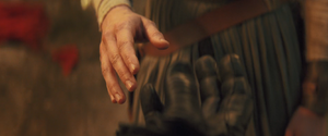 Rey and Kylo hands - join me scene