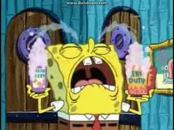 SpongeBob crying and releasing stress