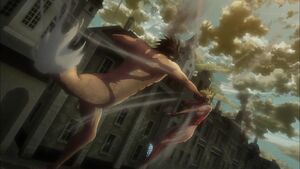 Eren punches Annie in the face 