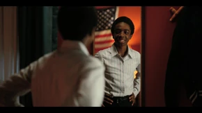 A month later, Lucas gets ready to go to the Hawkins Middle School Snow Ball dance.