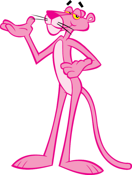 Pink Panther Cartoon Character Drawing for Sugar Frosted Goodness