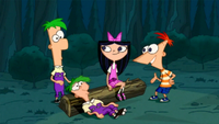 "It's an inflatable Ferb. Sounds like Ferb too."