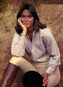 Kate Jackson as Sabrina Duncan in Charlie's Angels - undercover as a jockey