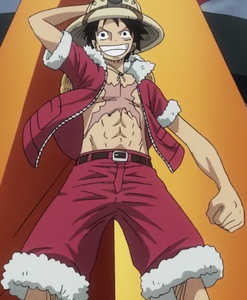 Luffy's second outfit in One Piece: Heart of Gold TV Especial.