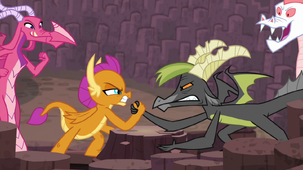 Smolder and Charcoal arm-wrestling S9E3