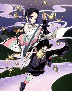 Shinobu on the cover of the anime's tenth blu-ray boxset.