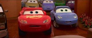 McQueen and Sally shocked when Francesco begins insulting Mater.