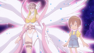 Hikari and Angewomon (Victory)