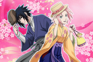 Sasuke and Sakura Taisho School Festival Card 1