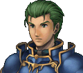 Luke's portrait in Fire Emblem: New Mystery of the Emblem.