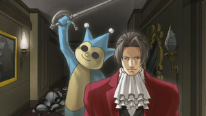 Miles Edgeworth attacked