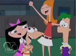 Phineas, isabella, ferb y candace (patio)