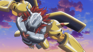 WarGreymon is now in the air