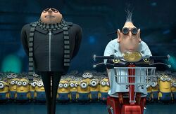 Gru with Nefario and the Minions